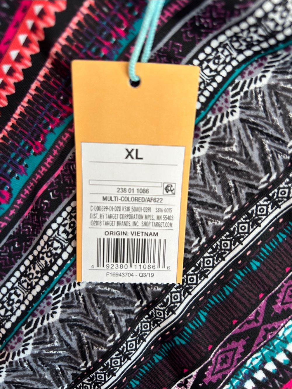 Kona Sol Striped Tankini Swim Top with Black High-Waist Bottoms - Picture 3 of 5